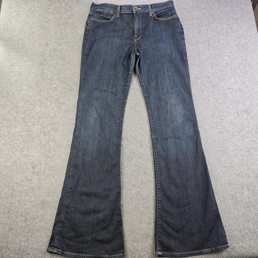 Lucky Brand Charlotte Kick Flare Jeans Women's 10/30 Blue Dark Wash Mid Rise